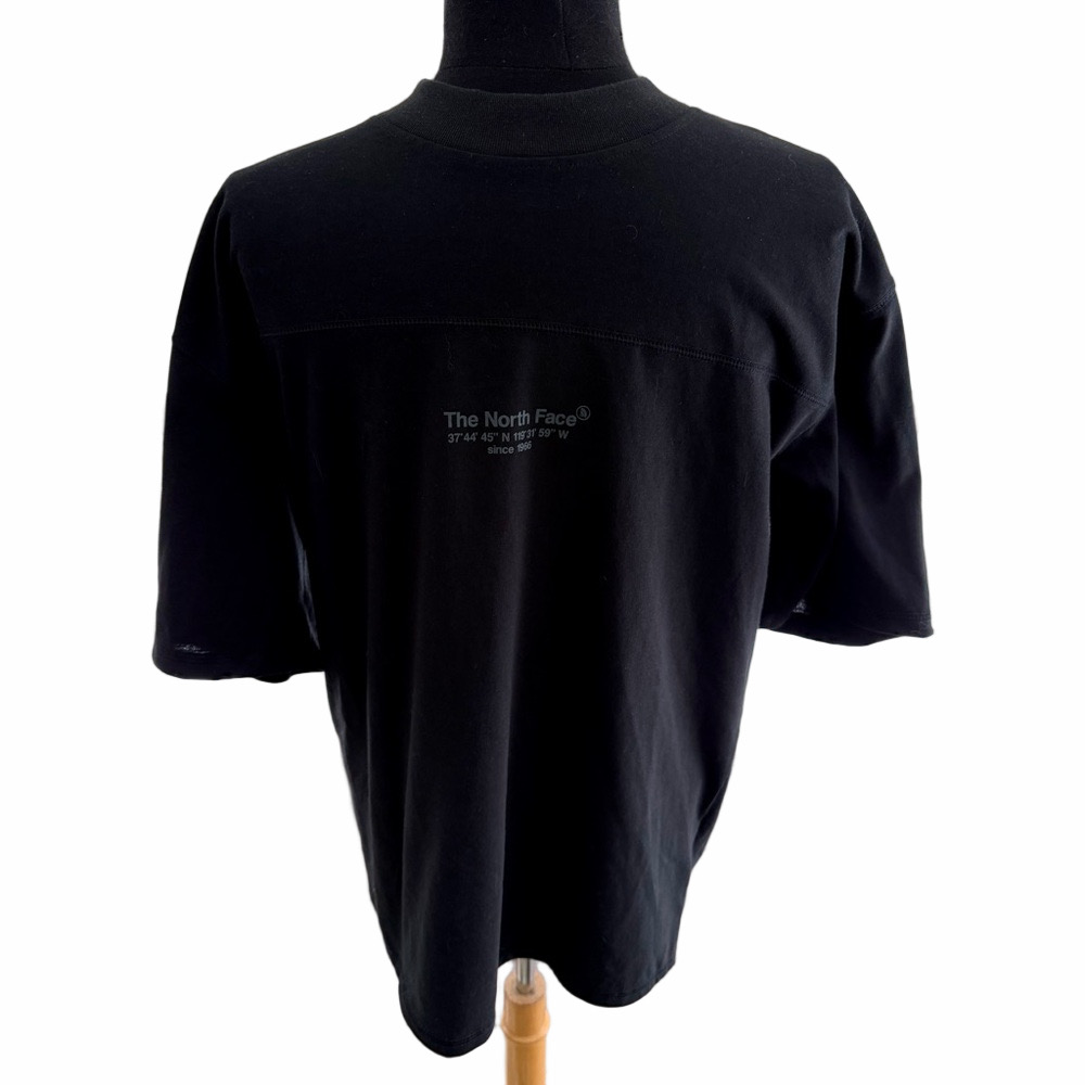 The North Face Black Short Sleeve T Shirt Small Half Dome Coordinates GPS NWOT